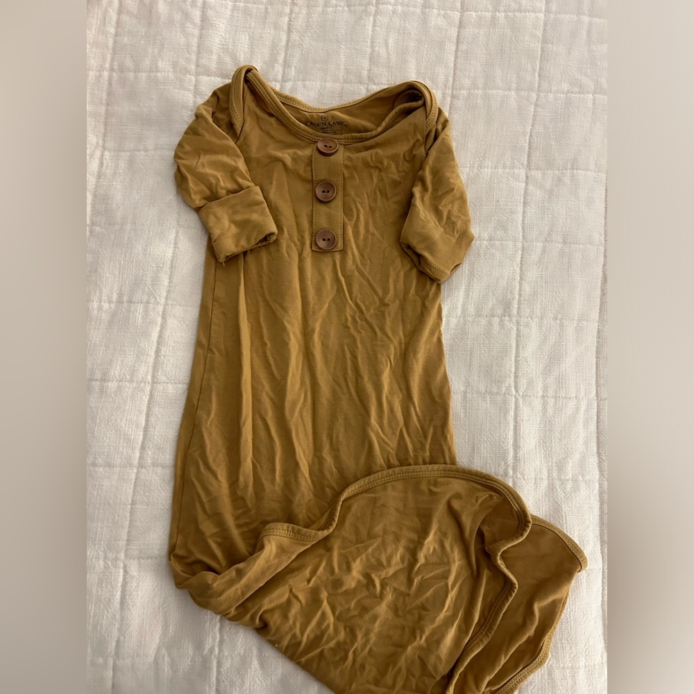 Caden Lane knotted baby gown